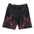 Rebel Minds "Saint Flames" Washed Black Shorts