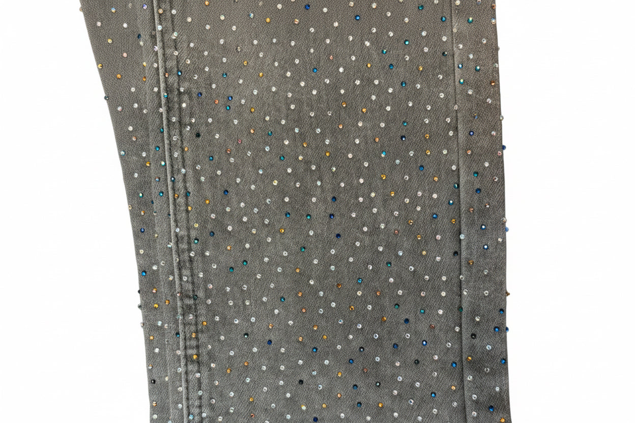 KDNK Rhinestone Skinny Jeans– Grey