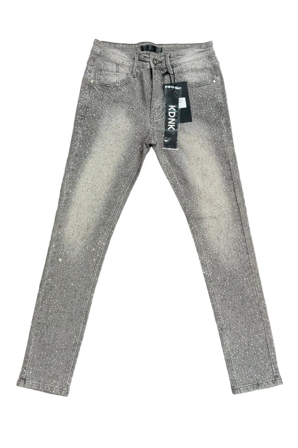 KDNK Rhinestone Skinny Jeans– Grey