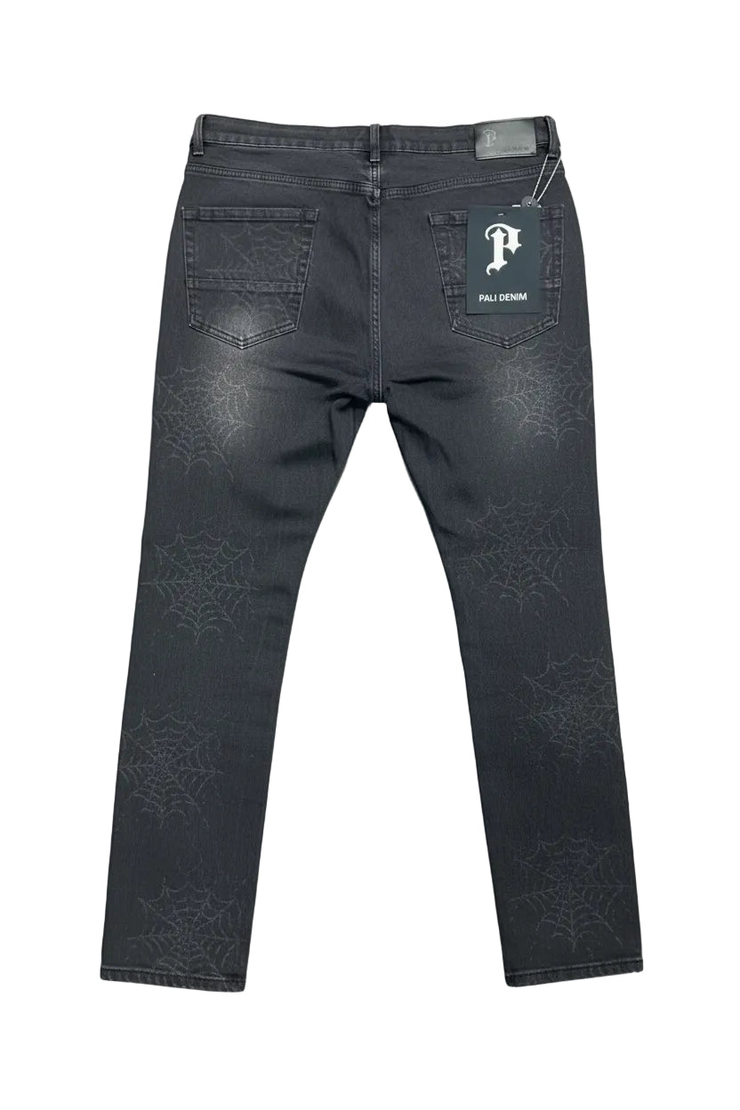 Pali Denim Spider Web Skinny Jeans– Black