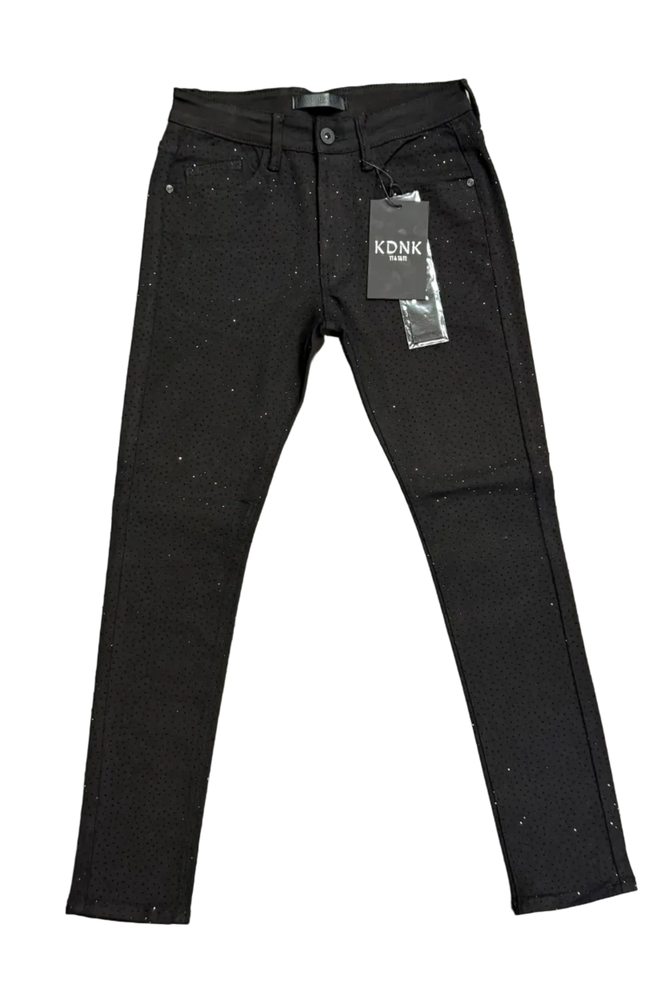 KDNK Rhinestone Skinny Jeans– Black