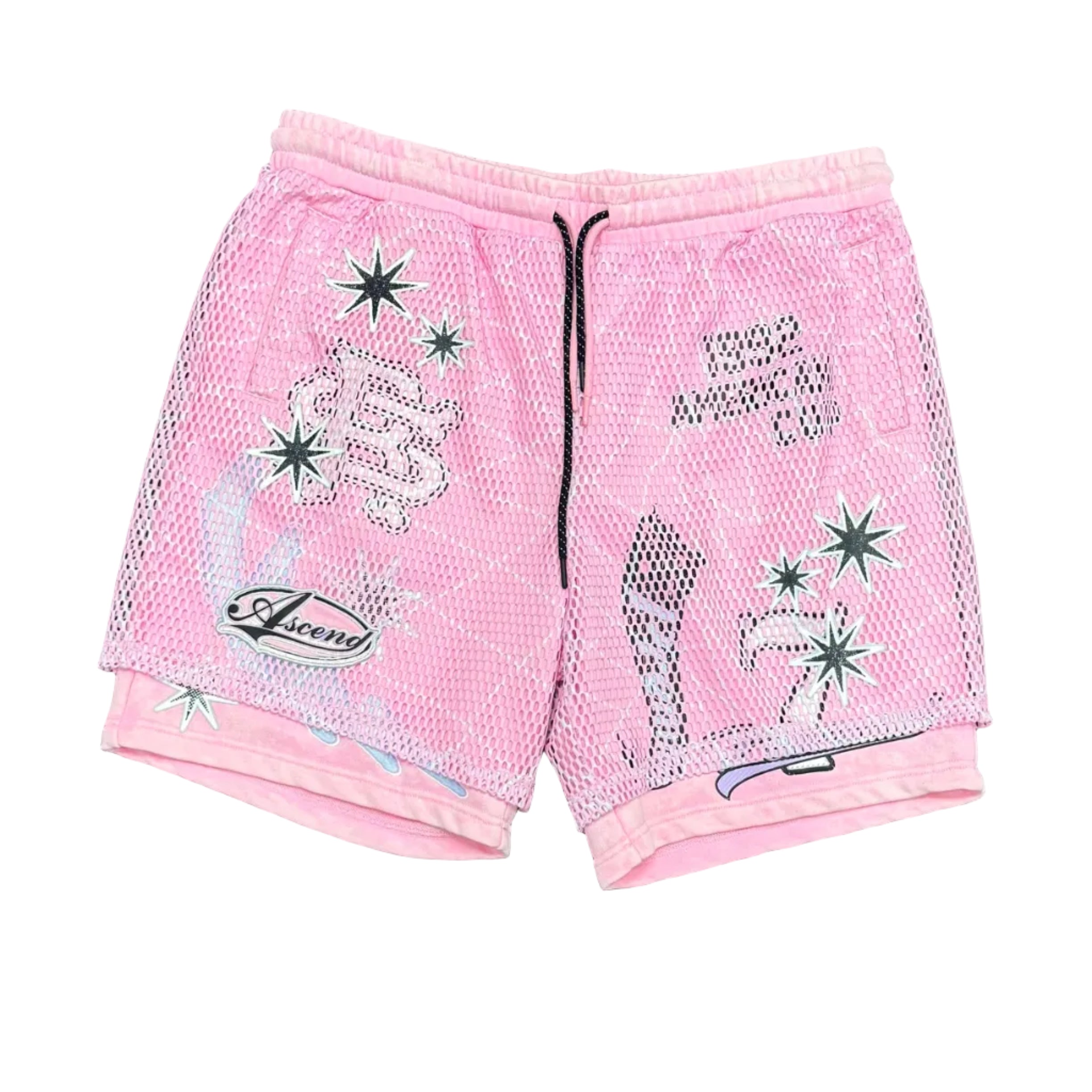 Smoke Rise Ascend Mesh Shorts- Pink