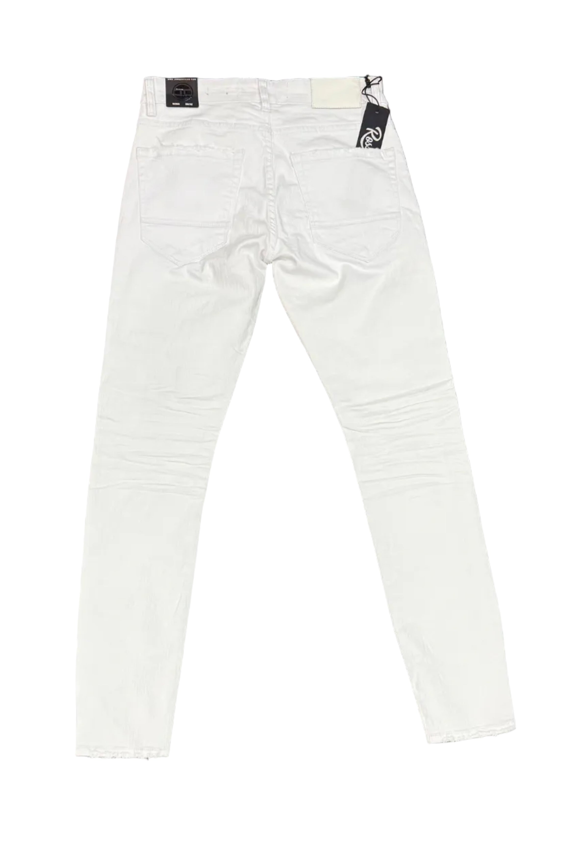 Jordan Craig White Distressed Skinny Jeans
