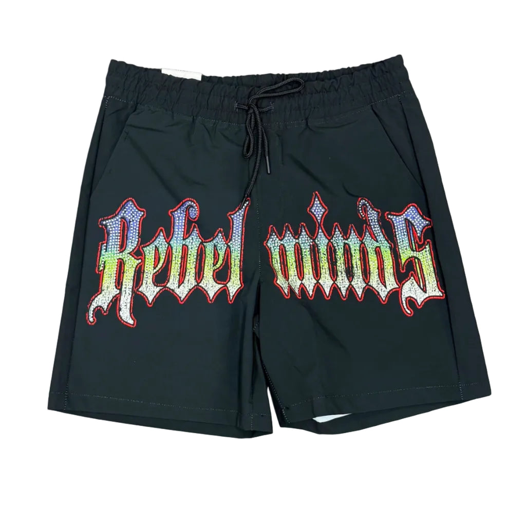 Rebel Minds Logo Shorts– Black